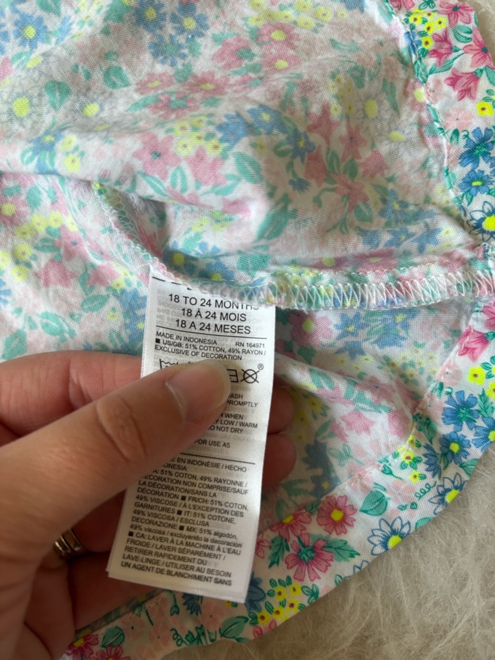 Janie and Jack Dainty Colorful Floral AOP Summer Dress & Bloomers - Picture 3 of 3